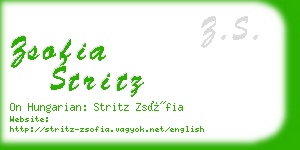 zsofia stritz business card